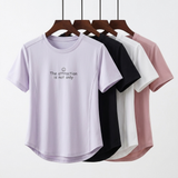 Bamboo fiber women's printed short-sleeve top