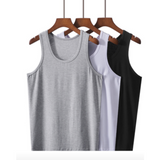 Bamboo fiber men's breathable mesh tank top